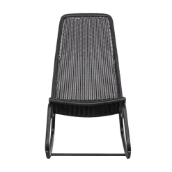 WOOOD Tuinstoelen|Tom Tuin Schommelstoel Zwart
