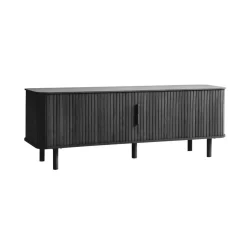 LykkeHome Industriele Kasten|Tv Meubels|Toni Tv meubel Zwart 160cm
