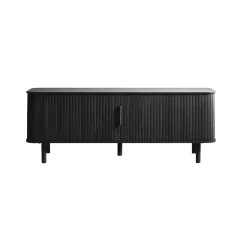 LykkeHome Industriele Kasten|Tv Meubels|Toni Tv meubel Zwart 160cm