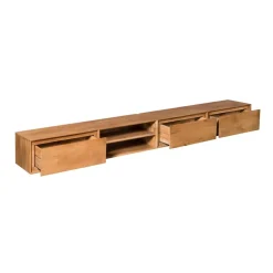 Furndea Industriele Kasten|Tv Meubels|Tony Zwevend Tv meubel Naturel Mangohout 240 cm