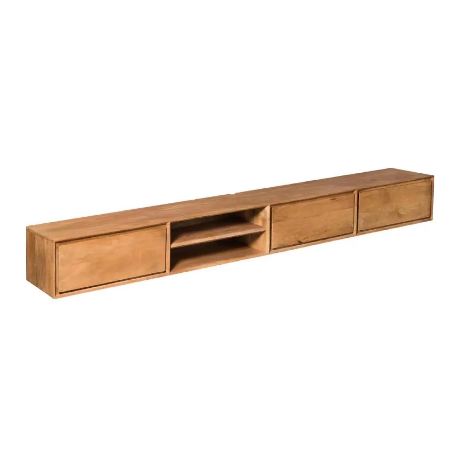 Furndea Industriele Kasten|Tv Meubels|Tony Zwevend Tv meubel Naturel Mangohout 240 cm