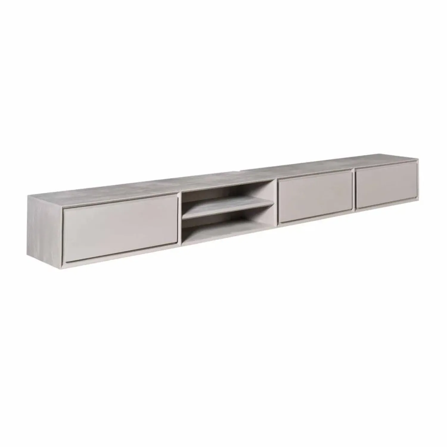 Furndea Industriele Kasten|Tv Meubels|Tony Zwevend Tv meubel Taupe Mangohout 240 cm