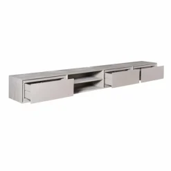 Furndea Industriele Kasten|Tv Meubels|Tony Zwevend Tv meubel Taupe Mangohout 240 cm