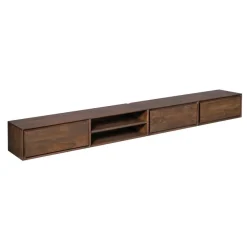 Furndea Industriele Kasten|Tv Meubels|Tony Zwevend Tv meubel Walnoot Mangohout 240 cm