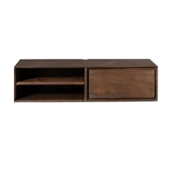 Furndea Industriele Kasten|Tv Meubels|Tony Zwevend Tv meubel Walnoot Mangohout 120 cm