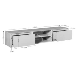 Furndea Industriele Kasten|Tv Meubels|Tony Zwevend Tv meubel Zand Mangohout 160 cm