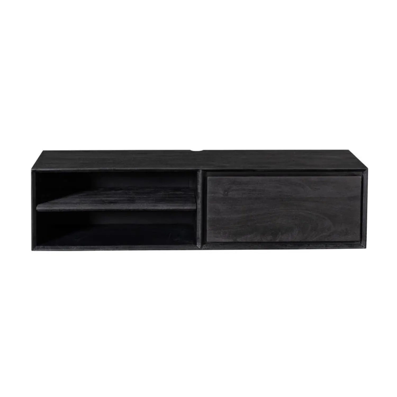 Furndea Industriele Kasten|Tv Meubels|Tony Zwevend Tv meubel Zwart Mangohout 120 cm