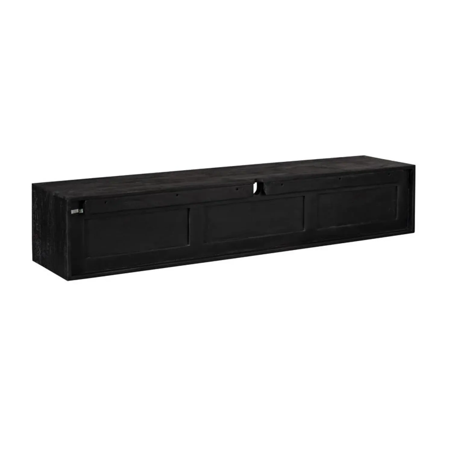 Furndea Industriele Kasten|Tv Meubels|Tony Zwevend Tv meubel Zwart Mangohout 160 cm