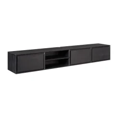 Furndea Industriele Kasten|Tv Meubels|Tony Zwevend Tv meubel Zwart Mangohout 200 cm