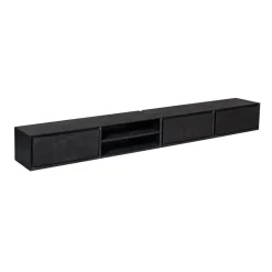 Furndea Industriele Kasten|Tv Meubels|Tony Zwevend Tv meubel Zwart Mangohout 280 cm