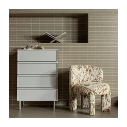 WOOOD Ladenkasten|Industriele Kasten|Tours Ladekast 4 Lades Melamine/MDF Zand 70cm