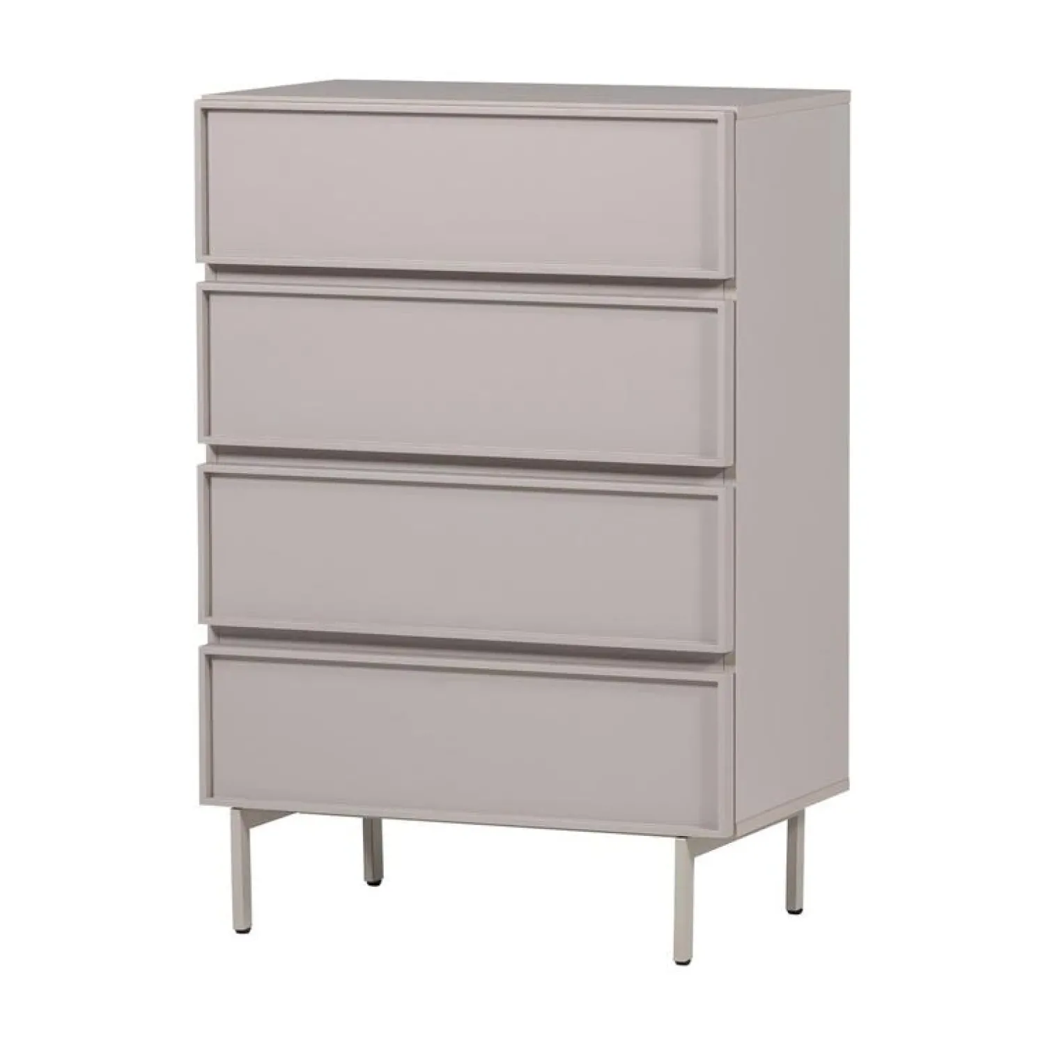 WOOOD Ladenkasten|Industriele Kasten|Tours Ladekast 4 Lades Melamine/MDF Zand 70cm