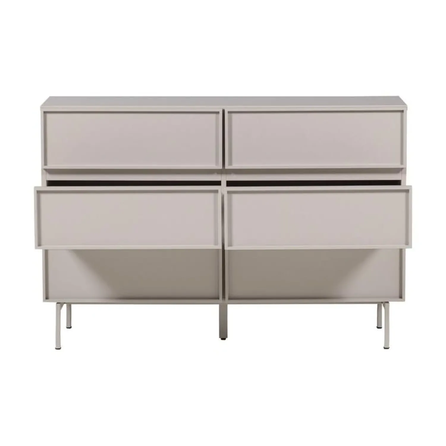 WOOOD Ladenkasten|Industriele Kasten|Tours Ladekast 6 Lades Melamine/MDF Zand 120cm