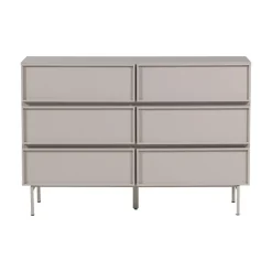 WOOOD Ladenkasten|Industriele Kasten|Tours Ladekast 6 Lades Melamine/MDF Zand 120cm