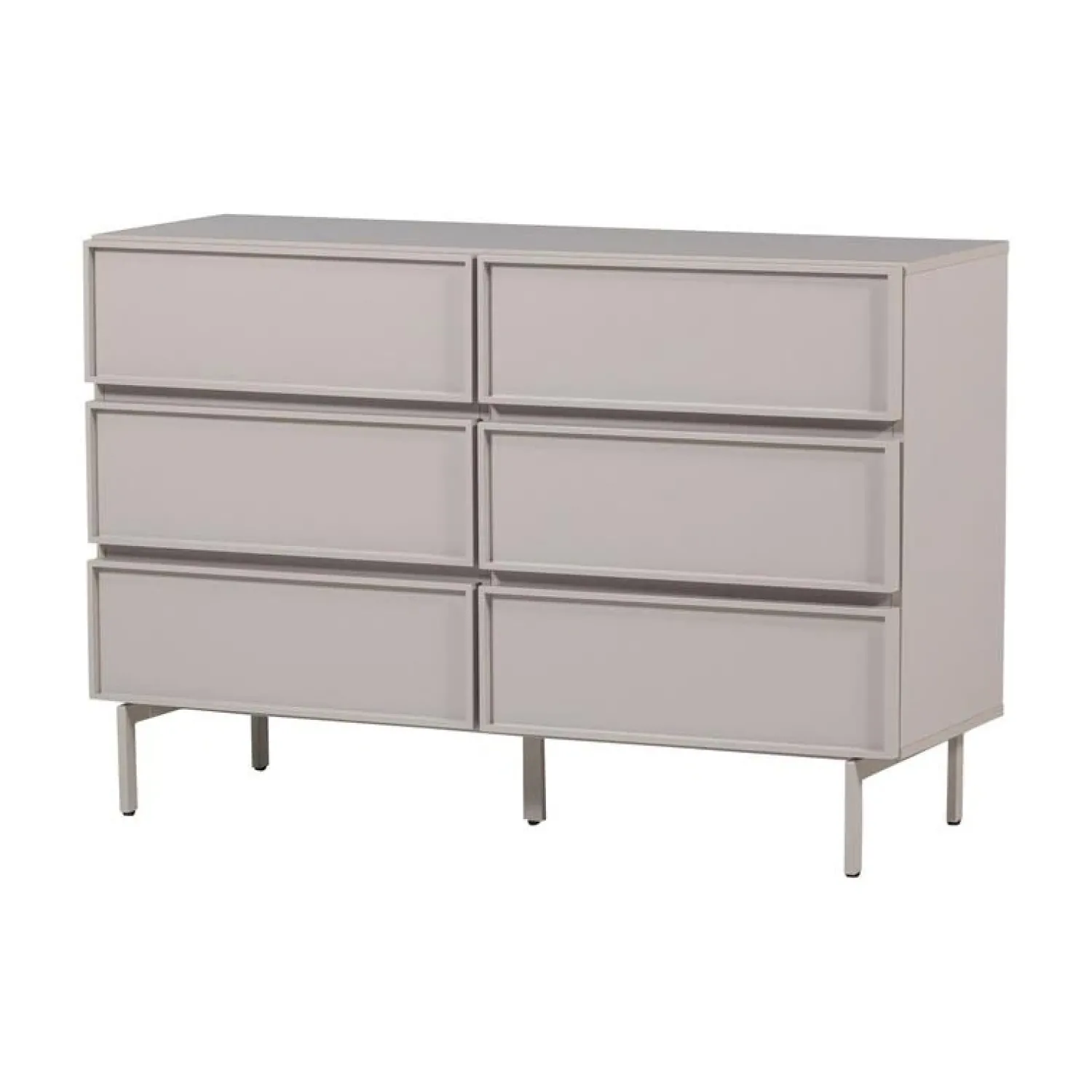 WOOOD Ladenkasten|Industriele Kasten|Tours Ladekast 6 Lades Melamine/MDF Zand 120cm