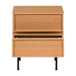 WOOOD Nachtkastjes|Industriele Kasten|Tours Nachtkastje Melamine/MDF Naturel 45cm
