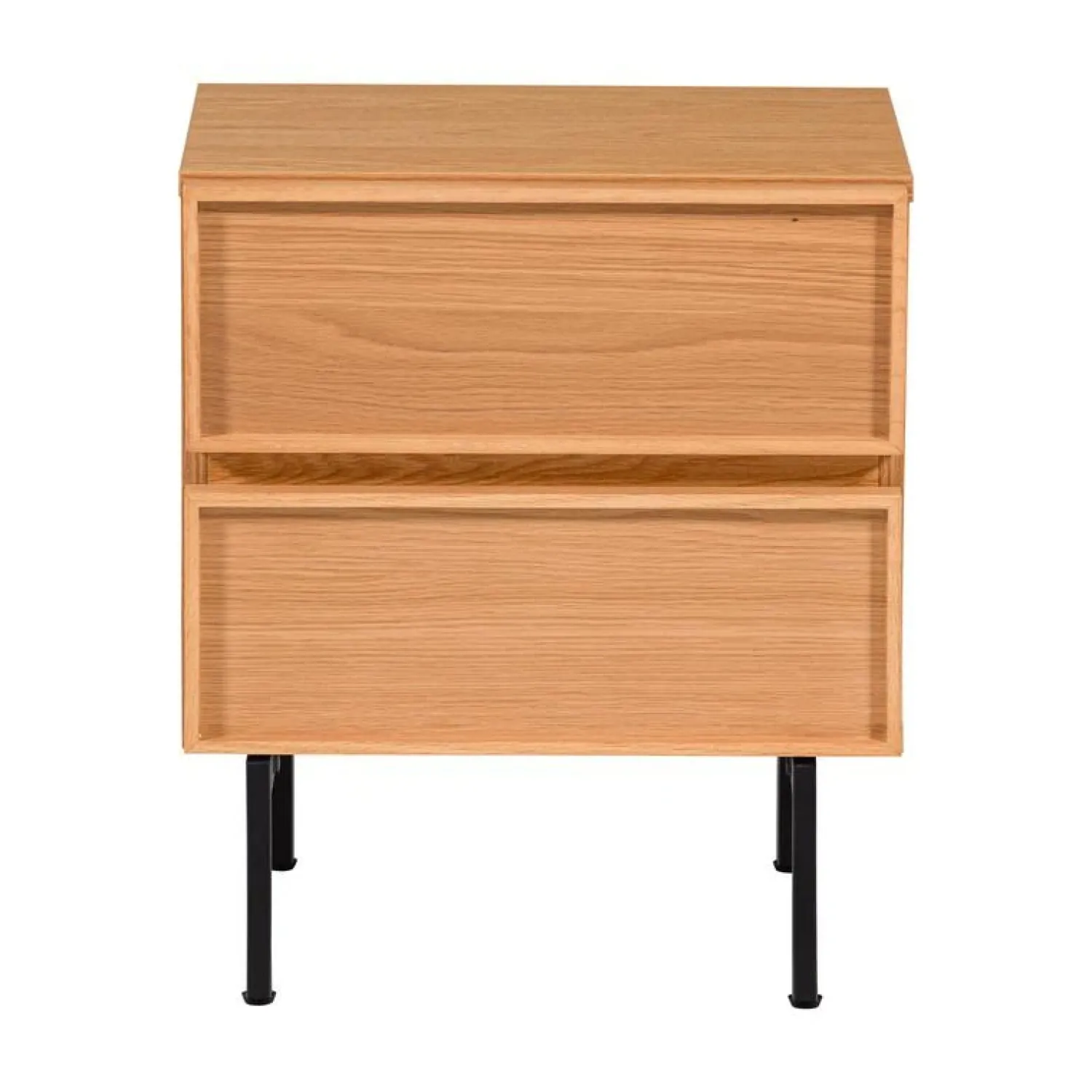 WOOOD Nachtkastjes|Industriele Kasten|Tours Nachtkastje Melamine/MDF Naturel 45cm