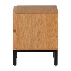 WOOOD Nachtkastjes|Industriele Kasten|Tours Nachtkastje Melamine/MDF Naturel 45cm