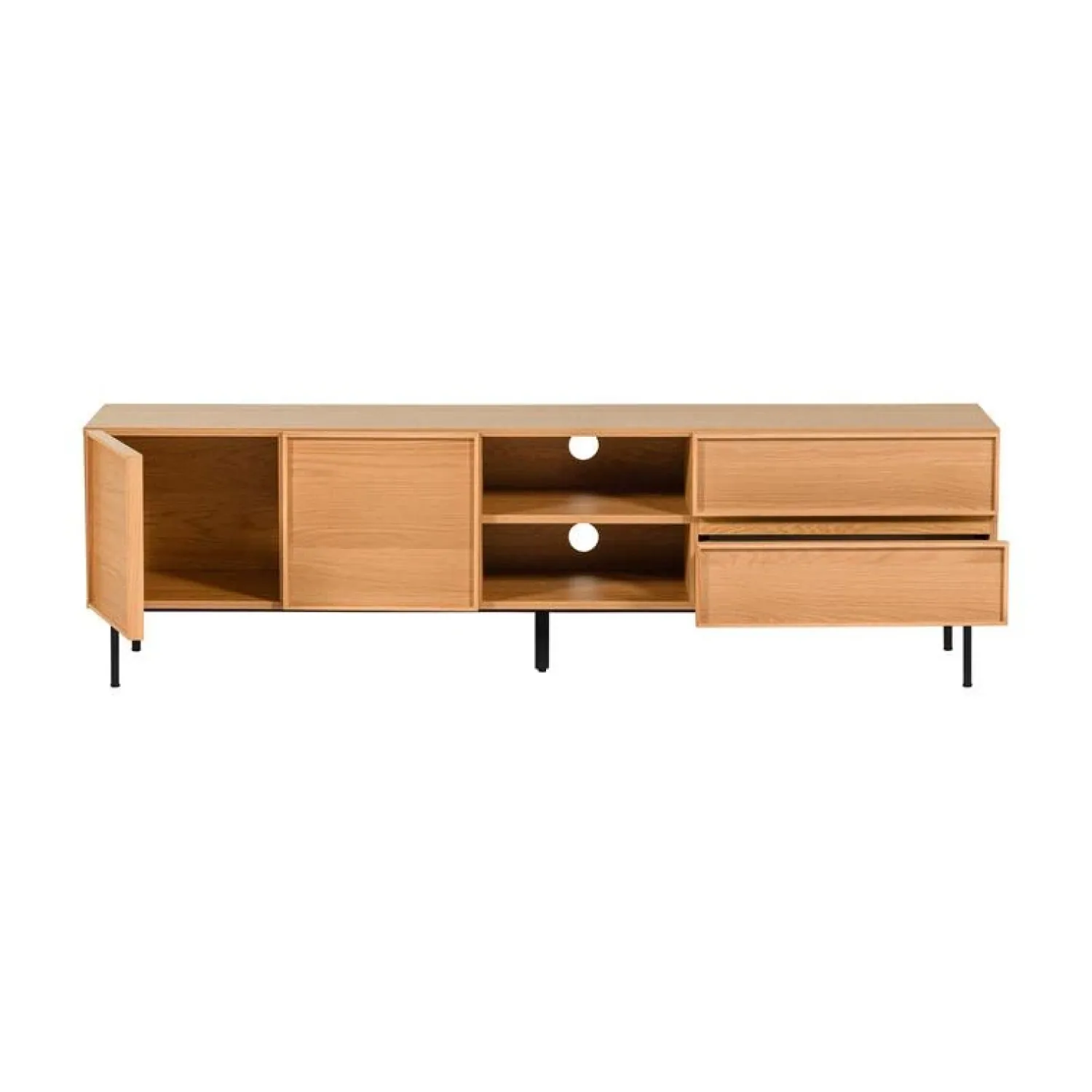 WOOOD Industriele Kasten|Tv Meubels|Tours Tv meubel Melamine/MDF Naturel 180cm