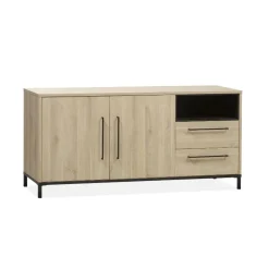 Maison Madera Dressoirs|Industriele Kasten|Tresso Dressoir 2 deuren Lichthout 166cm