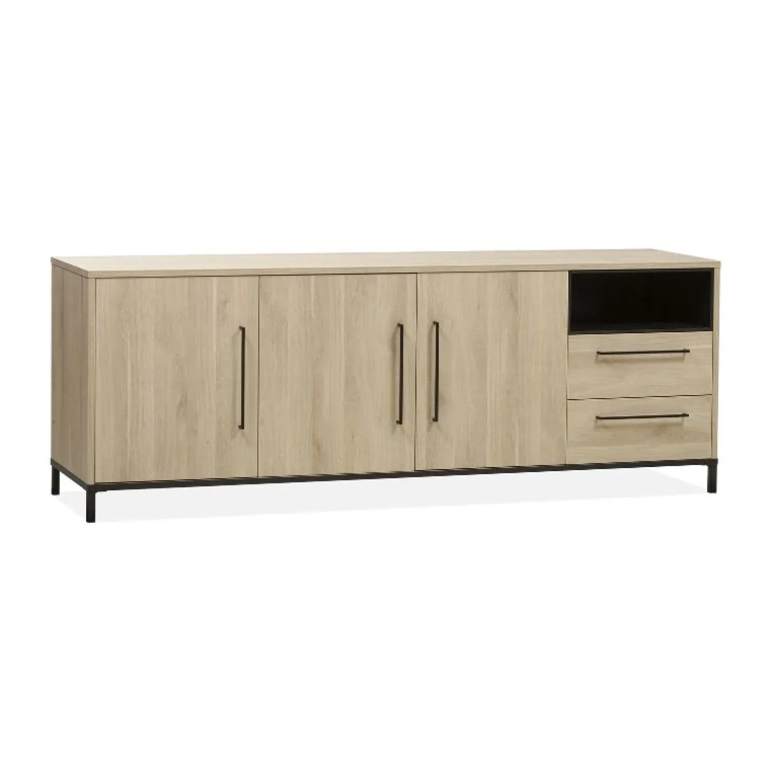 Maison Madera Dressoirs|Industriele Kasten|Tresso Dressoir 3 deuren Lichthout 220cm