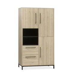Maison Madera Wandkasten|Industriele Kasten|Tresso Wandkast Lichthout 112cm