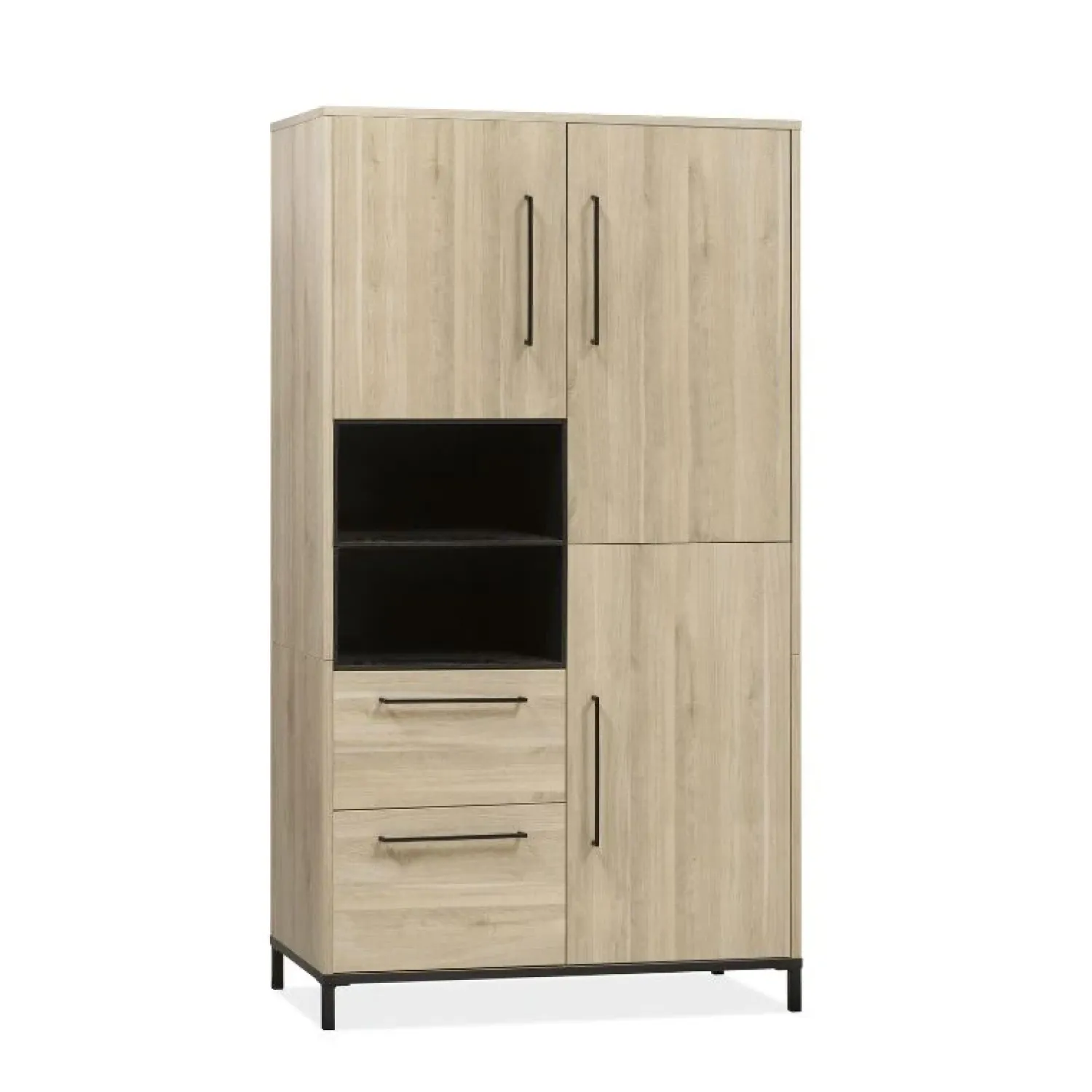 Maison Madera Wandkasten|Industriele Kasten|Tresso Wandkast Lichthout 112cm