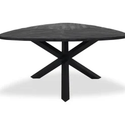 Tower living Eettafels|Trivero eetkamertafel driehoek 150cm zwart