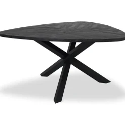 Tower living Eettafels|Trivero eetkamertafel driehoek 150cm zwart