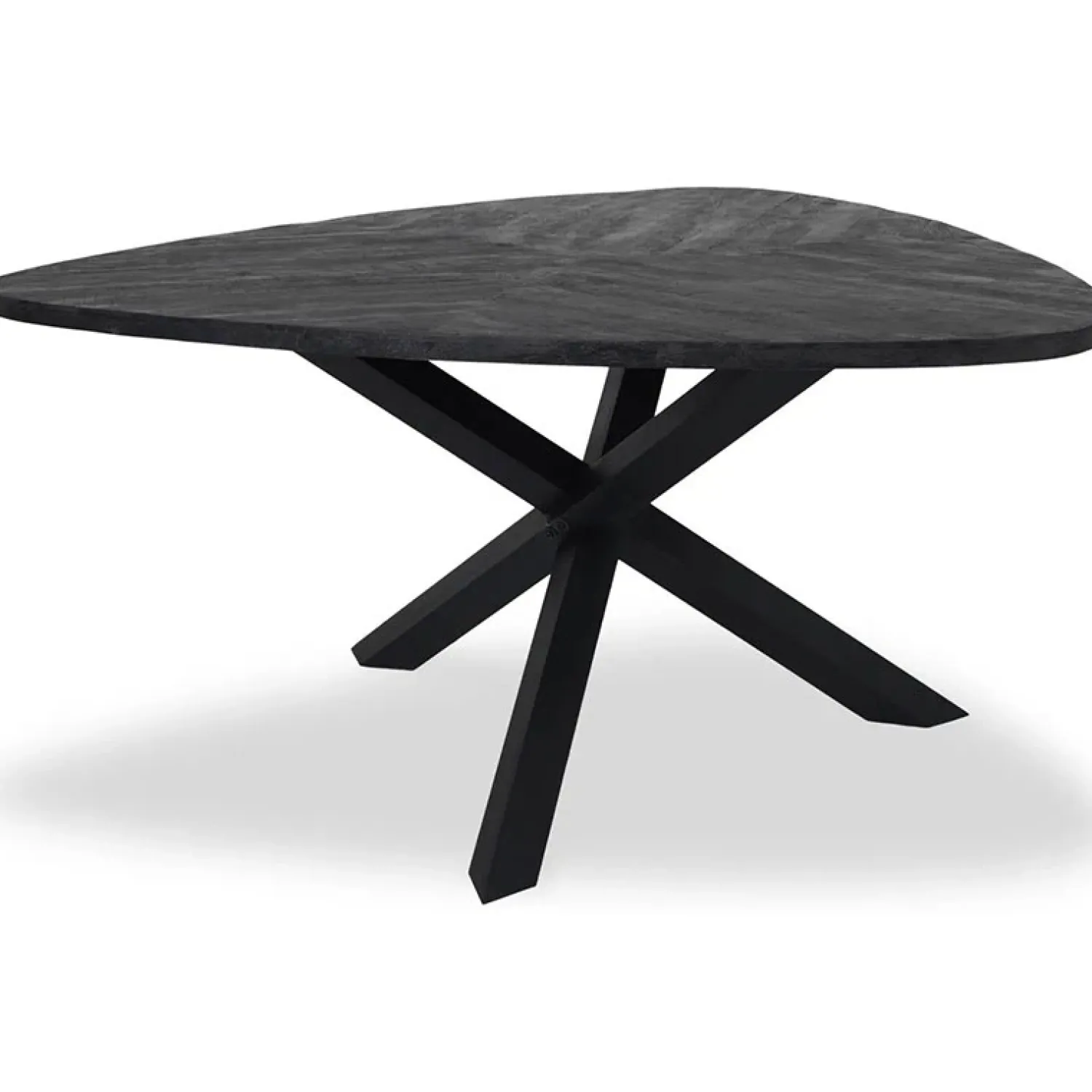 Tower living Eettafels|Trivero eetkamertafel driehoek 150cm zwart
