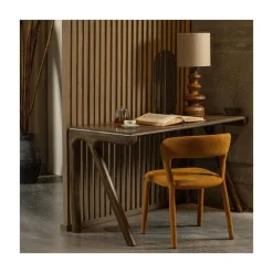 WOOOD Bureautafels|Tug Bureau Mangohout Donkerbruin 130cm