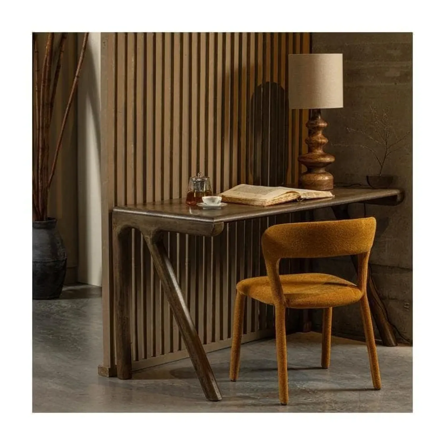 WOOOD Bureautafels|Tug Bureau Mangohout Donkerbruin 130cm