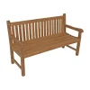 Lesli Living Tuinbanken|Tuinbank teak rechte rug 150cm