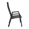 Lesli Living Tuinstoelen|Tuinstoel Amir Teak Noir