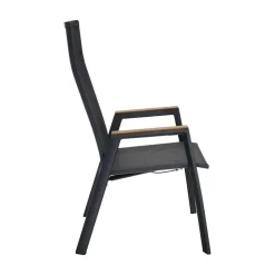 Lesli Living Tuinstoelen|Tuinstoel Amir Teak Noir
