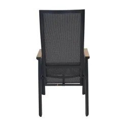 Lesli Living Tuinstoelen|Tuinstoel Amir Teak Noir