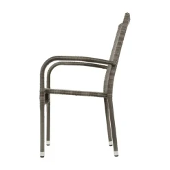 Lesli Living Tuinstoelen|Tuinstoel Corona grijs
