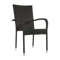 Lesli Living Tuinstoelen|Tuinstoel Corona zwart