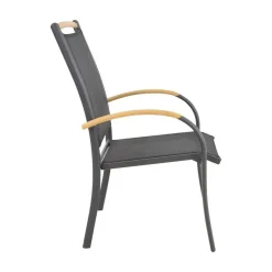 Lesli Living Tuinstoelen|Tuinstoel Monza zwart