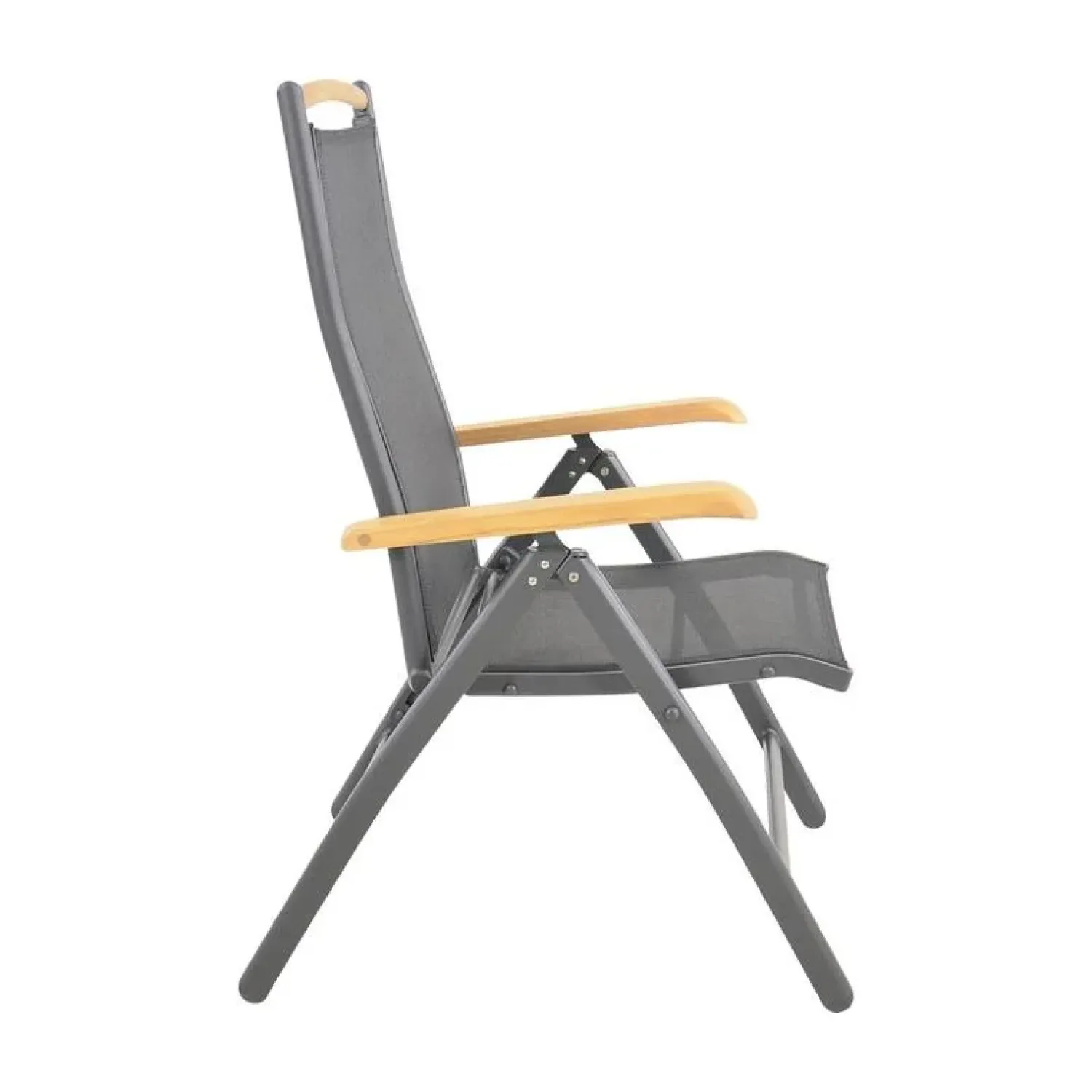 Lesli Living Tuinstoelen|Tuinstoel Monza zwart verstelbaar