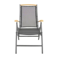 Lesli Living Tuinstoelen|Tuinstoel Monza zwart verstelbaar