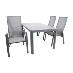 Lesli Living Tuintafels|Tuintafel Castilla 2.0 Noir 160cm