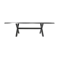 Lesli Living Tuintafels|Tuintafel Castilla Noir met kruispoot 243cm