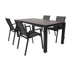 Lesli Living Tuintafels|Tuintafel Monaco Noir 180cm