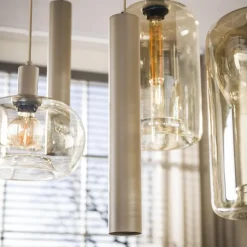 Kalfort Hanglampen|Glazen Hanglamp|Tulsa 7-lichts Hanglamp Beige