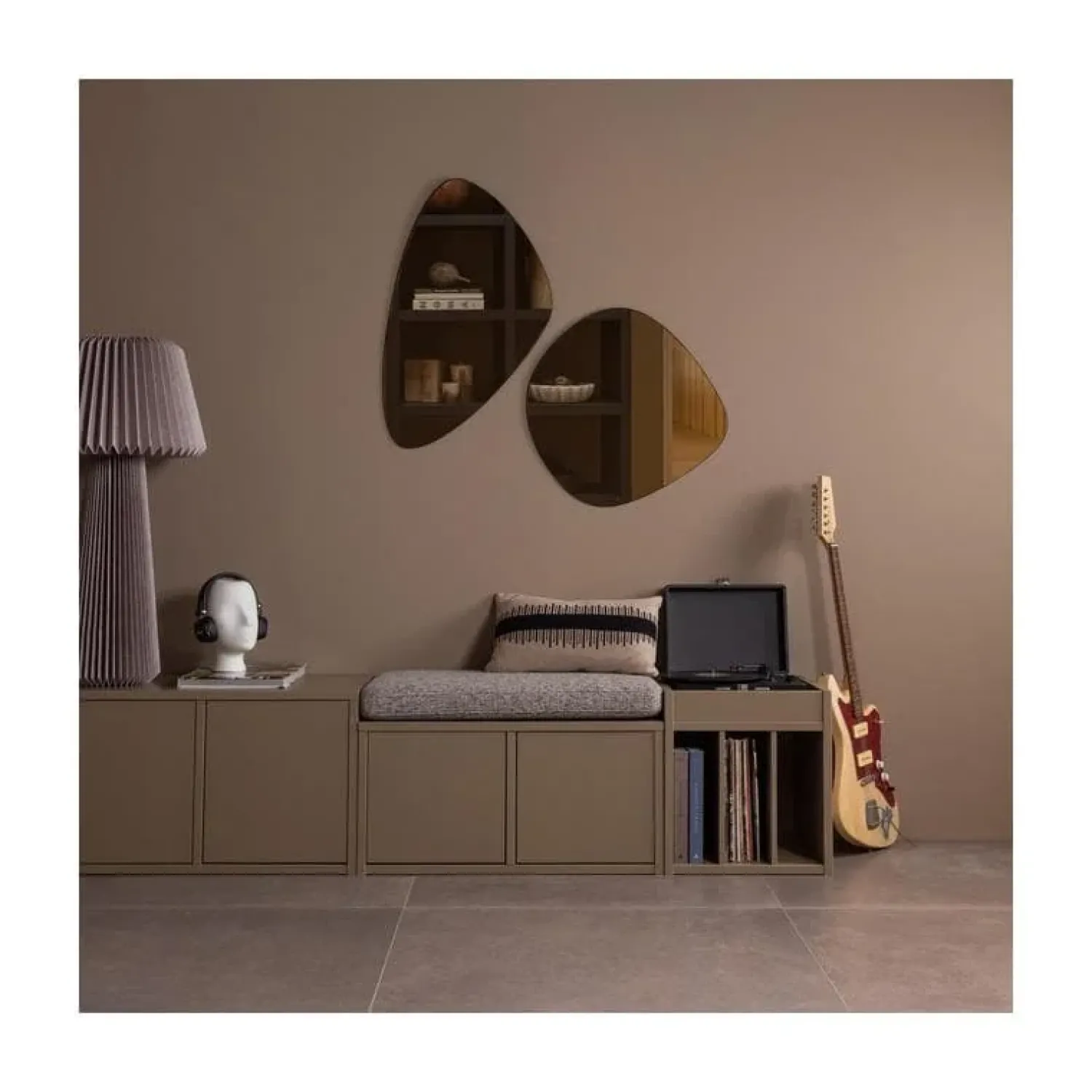 WOOOD Industriele Kasten|Tv Meubels|Turner Tv meubel Grenen Mud 120cm