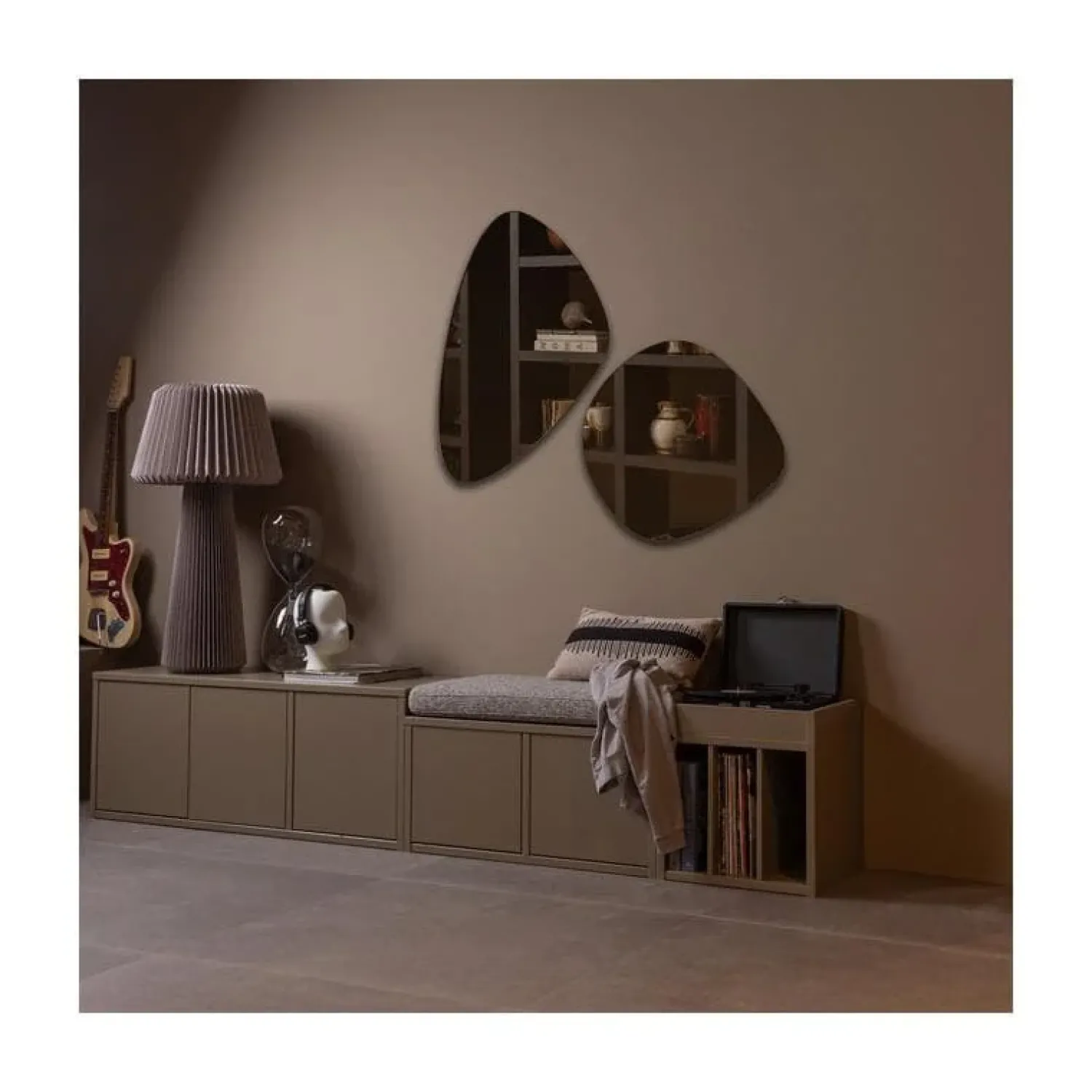 WOOOD Industriele Kasten|Tv Meubels|Turner Tv meubel Grenen Mud 120cm
