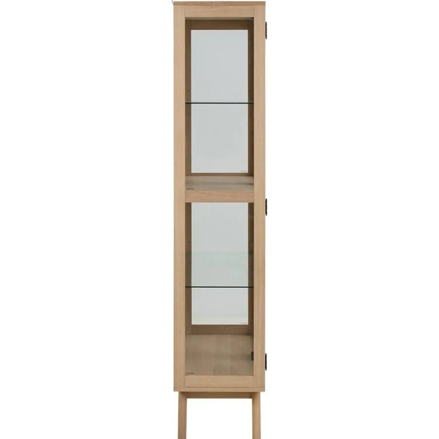 Nordhavn Vitrinekasten|Industriele Kasten|Tuvra Vitrinekast Hoog Naturel Eiken 94cm