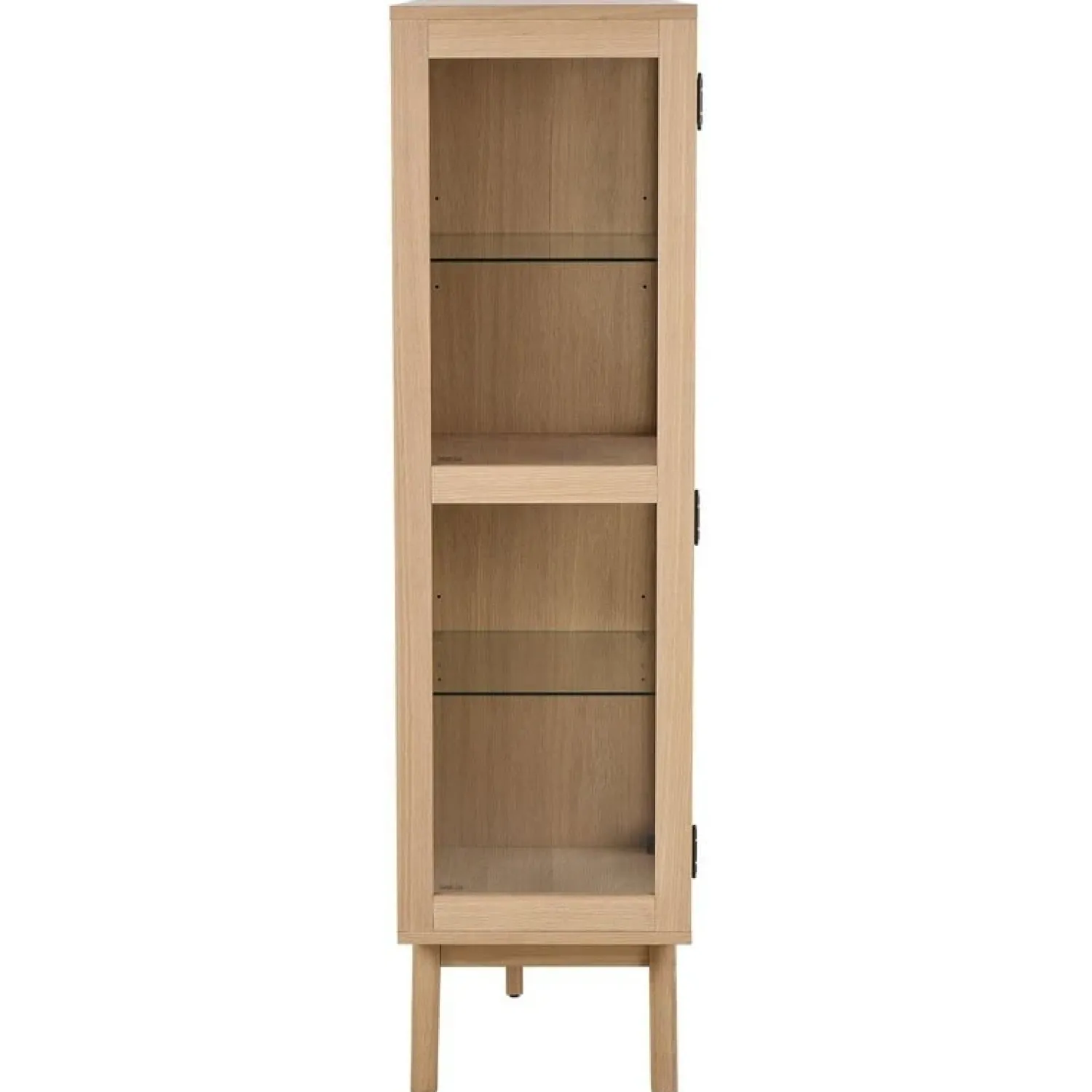 Nordhavn Vitrinekasten|Industriele Kasten|Tuvra Vitrinekast Laag Naturel Eiken 140cm