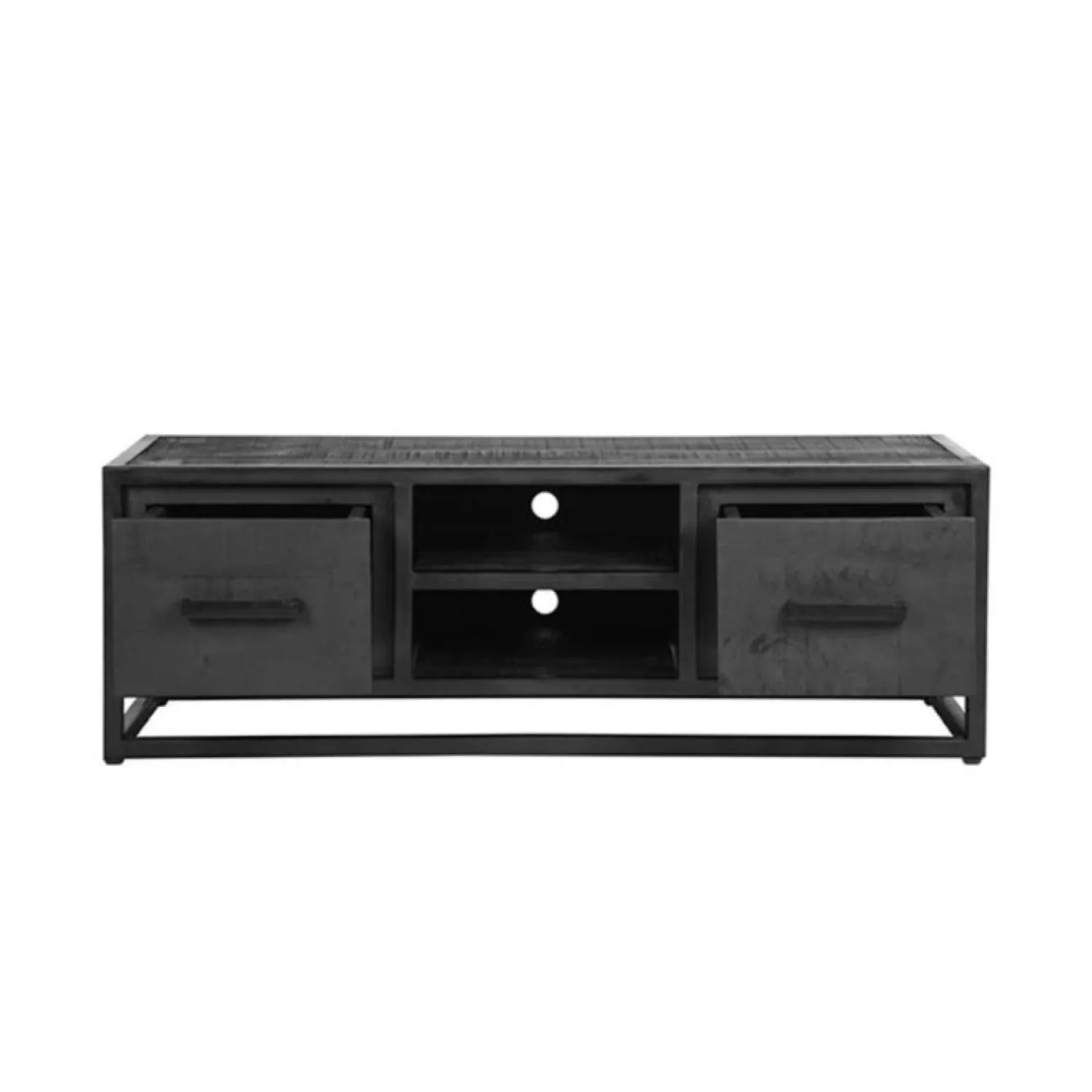Label51 Industriele Kasten|Tv Meubels|Tv meubel Chili Zwart Mangohout 120cm